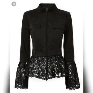 INTERMIX Black Tae Crochet Jacket